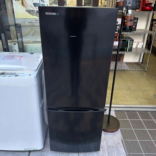 TOSHIBA 東芝 2ドア 153L ノンフロン冷凍冷蔵庫 GR-U15BS(K) 2023年製