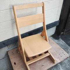 キャスター付き　子供用　木製椅子