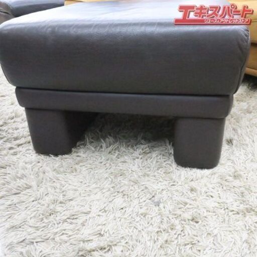 最高級　IDC大塚家具 himollaヒモラ オットマン スツール 総革 himolla（ヒモラ）「共通オットマン」革#24 Nライトブラウン色【セール
