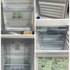 S716 ⭐ TWINBIRD 2ドア冷蔵庫（右開きタイプ /110L）HR-E911 18年製 ⭐ 動作確認済 ⭐ クリーニング済 S716 ⭐ TWINBIRD 2ドア冷蔵庫（右開きタイプ /110L）HR-E911 18年製 ⭐