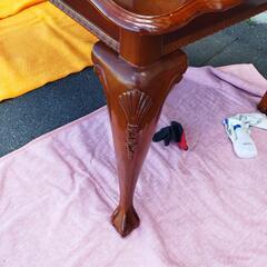 伸縮式アンティークダイニングテーブル 猫脚 　0509-21