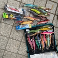 陸釣り引退品　エギ　竿　