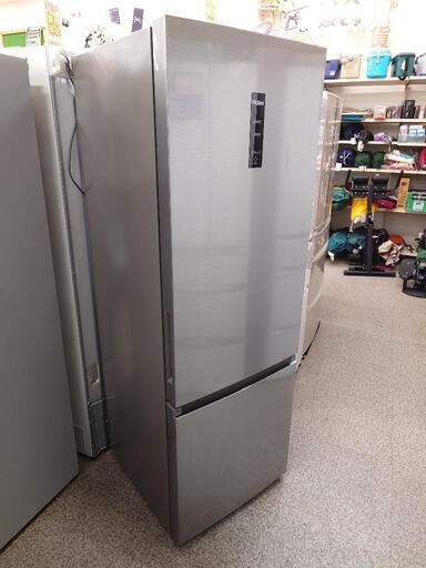 【2ドア冷凍冷蔵庫】2ドア冷凍冷蔵庫 Haier ハイアール JR-NF326A 326L 2021年製:シルバー