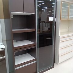 ★ジモティ割あり★ 松田家具 ディープダイニングレンジ1200 ブラック×ダークブラウン W120×D52×H197 クリーニング済み TC2021