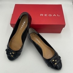 22.5㎝ REGAL リーガル ローヒール パンプス ブラック...