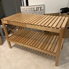 IKEAベンチ ナチュラルウッド