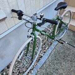 (２６)自転車 クロスバイク　27インチ　７段変速　シマノ　ホワ...