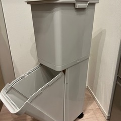 2段式ゴミ箱　灰色　ニトリ