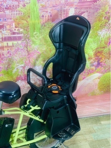 ①6025子供乗せ電動アシスト自転車3人乗りPanasonic20インチ良好 