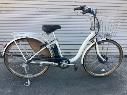 346  ブリヂストン最新機種電動アシスト自転車フロンティア26インチ アイボリーアルミ
