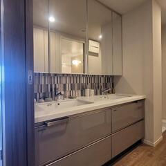 JKG03①◆ツインボウル洗面化粧台・ミラーキャビネット☆幅1650☆展示品☆タカラスタンダード◆