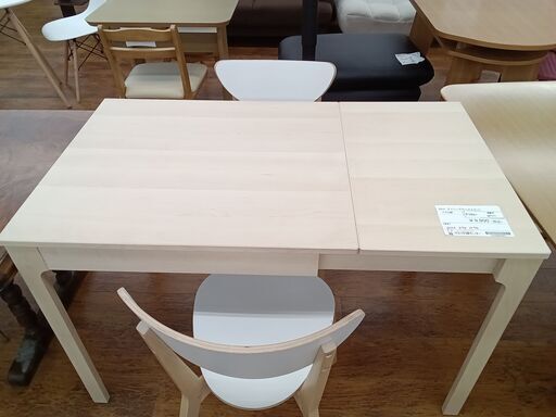 ★ジモティ割あり★ IKEA ダイニングテーブルセット ベージュ H75×D70×W120 クリーニング済み MT771