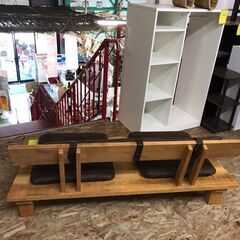 ローソファー ソファー  フロアソファー   2人掛け 2人掛け おしゃれ 北欧 レトロ モダン 低め 天然木 無垢 新生活　クリーニング済み　ジャングルジャングル貝塚店　貝塚市　二色浜