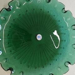 カメイガラス 「藍」ガラス製花大皿