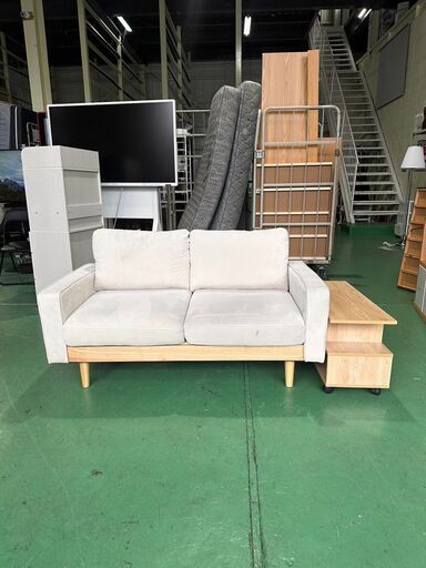 大阪⭐️エコマックス♻️「S367」2人掛け ソファー ホワイト【大阪市プレミアム付商品券利用可能！】