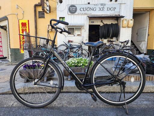 ママチャリ 20インチ 3変速 自動ライト カゴ 付き 黒 配達可能