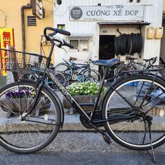 ママチャリ ブリヂストン 28インチ 3変速 自動ライト カゴ 付き 黒