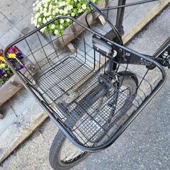 ママチャリ ブリヂストン 28インチ 3変速 自動ライト カゴ 付き 黒