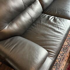 C0302　３人掛け　大容量ソファー　ブラック　きれいです