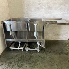 【Maruzen】 マルゼン ステンレス 2槽シンク ソイルドシンク 作業台 バックガードあり 棚 厨房用品 業務用 W1820×D650×H850mm ⑱