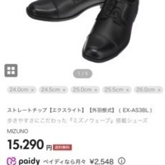定価15,290円/洋服の青山/MIZUNO 革靴/27.5cm