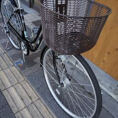 美品☆Swell[スウェル]27吋ファッションファミリーサイクル 外装6段/LEDオート/ブラック