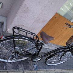 美品☆Swell[スウェル]27吋ファッションファミリーサイクル 外装6段/LEDオート/ブラック