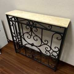 コンソールテーブル 天板大理石 W88cm
