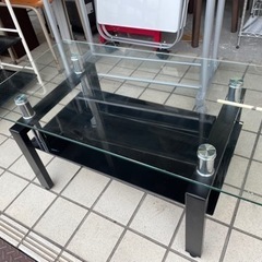 【2】 オシャレな ガラス ローテーブル   0311-90