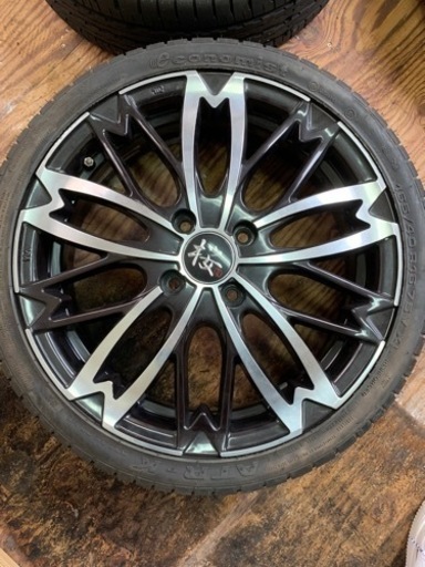 送料込☆和道5分咲き☆16×5J＋45 100/4H☆軽自動車・カスタム軽 和道 桜 五分咲き 16インチ4本 軽自動車カスタムに！】和道