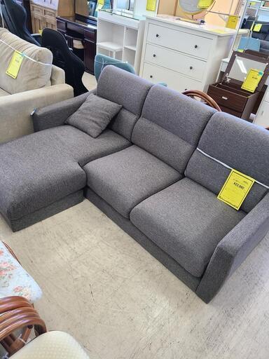J4470　NITORI　ニトリ　3人掛けソファ　グレー　クリーニング済　【リユースのサカイ柏店】