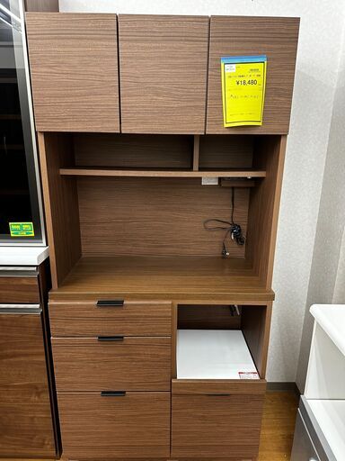 ☆ジモティー割引有☆　S仕/ニトリ/3枚扉オープンボード/BRW