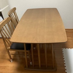 [取引決定]ダイニングテーブルセット(ダイニングテーブル・椅子×2)