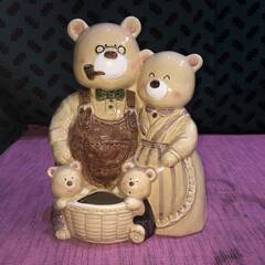 【ネット決済・配送可】未使用品　可愛らしい熊の家族型の鉢　TAT...