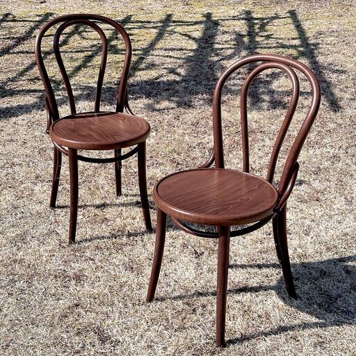 美品！　チェコ製　THONET　トーネット　ベントウッドチェア　木製椅子　2脚セット