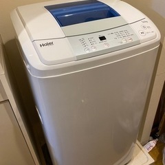 洗濯機（Haier、5キロ、約7年利用）