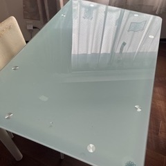 ガラス ダイニングテーブルセット