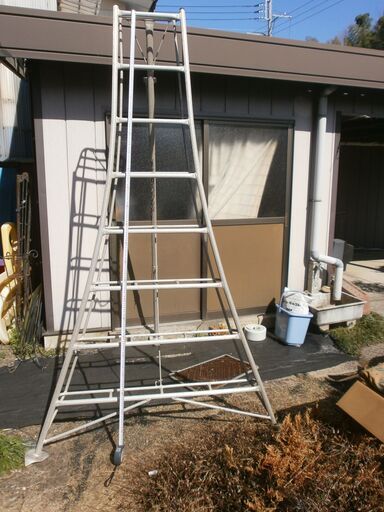 アルミ製 三脚 脚立 植木 剪定 長期保管品