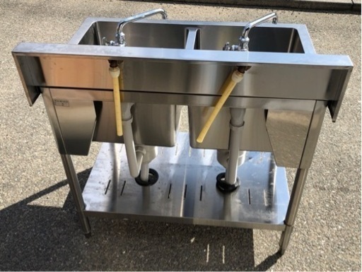 ⭐︎中古品 タニコー 2槽シンク 900×600×800mm 厨房機器⭐︎