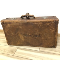 レトロ　アンティーク革製トランク　明治時代 レトロ アンティーク革製トランク 明治時代