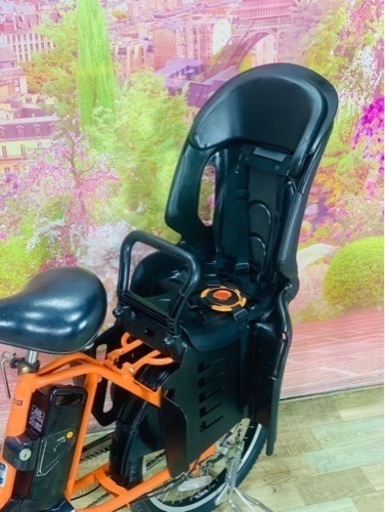 ④6023子供乗せ電動アシスト自転車3人乗りPanasonic20インチ良好バッテリー