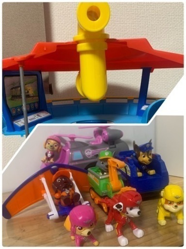パウパトロール  パウステーションとビークルフィギュア付