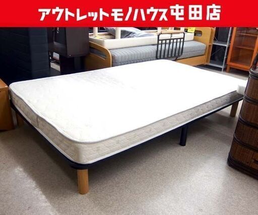 セミダブルベッド フレーム\u0026マットレス 2点セット ブラック系 札幌市 北区 屯田