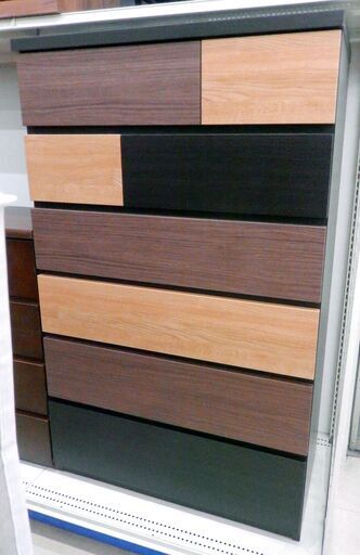 美品！ ニトリ ハイチェスト (カレナ 80HC DBR) ダークブラウン 高さ131cm 札幌市清田区