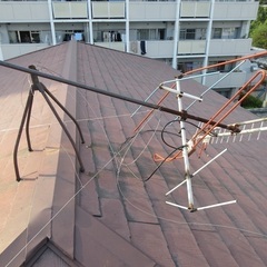 アパート屋根の台風被害の調査
