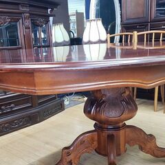 c22　イタリア製 オーバル型 ダイニングテーブル