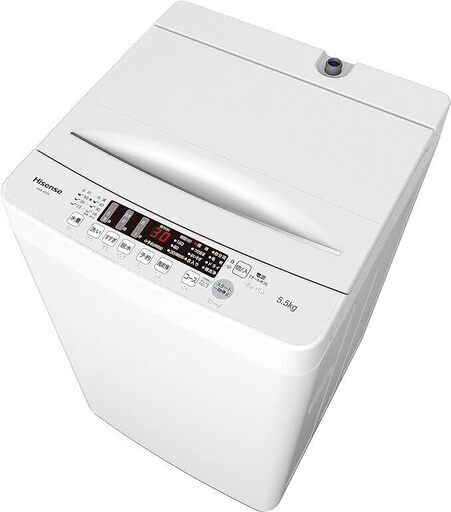 使用期間6ヶ月未満【ハイセンス 全自動 洗濯機 5.5kg ホワイト】