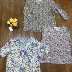 春夏カットソー3枚セット　L〜XL　レディースまとめ売り