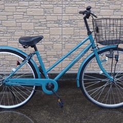 【ネット決済】自転車　カダローラFブルーグリーン　26型