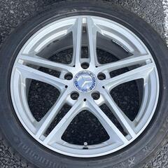 メーカー不明ツイン5本スポーク 7.5J-17 off+52 pcd112/5H ハブ径約66ミリ 球面ボルト径約15ミリ 品番：A1714000025 Continental Conti Viking Contact6(コンチネンタル コンチ バイキング コンタクト) 205/50R17 93T 2015年製 スタッドレスタイヤ付き4本  ベンツAクラス(W176)/ベンツAMG CLAクラス(W117)/ベンツBクラス(W246)/ベンツCクラス(W204/207)/ベンツEクラスクーペ(W207) 